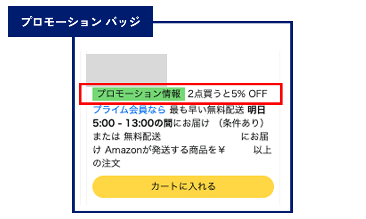 Amazon プロモーションバッジ